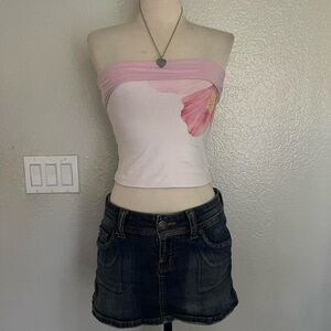 Hollister Light Pink Floral tube top